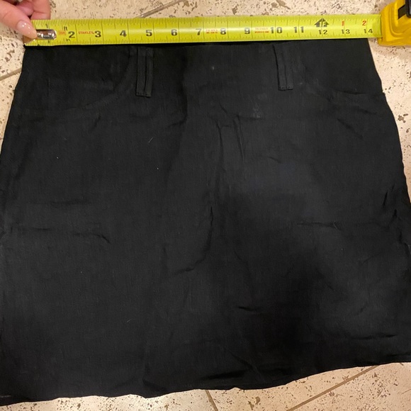 VRG Girl Black Linen Mini Skirt - Picture 5 of 6